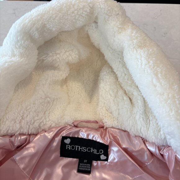 NEW with Tags Girls Rothschild 3T Tailback Metallic Pink Puffer Coat - Picture 3 of 8